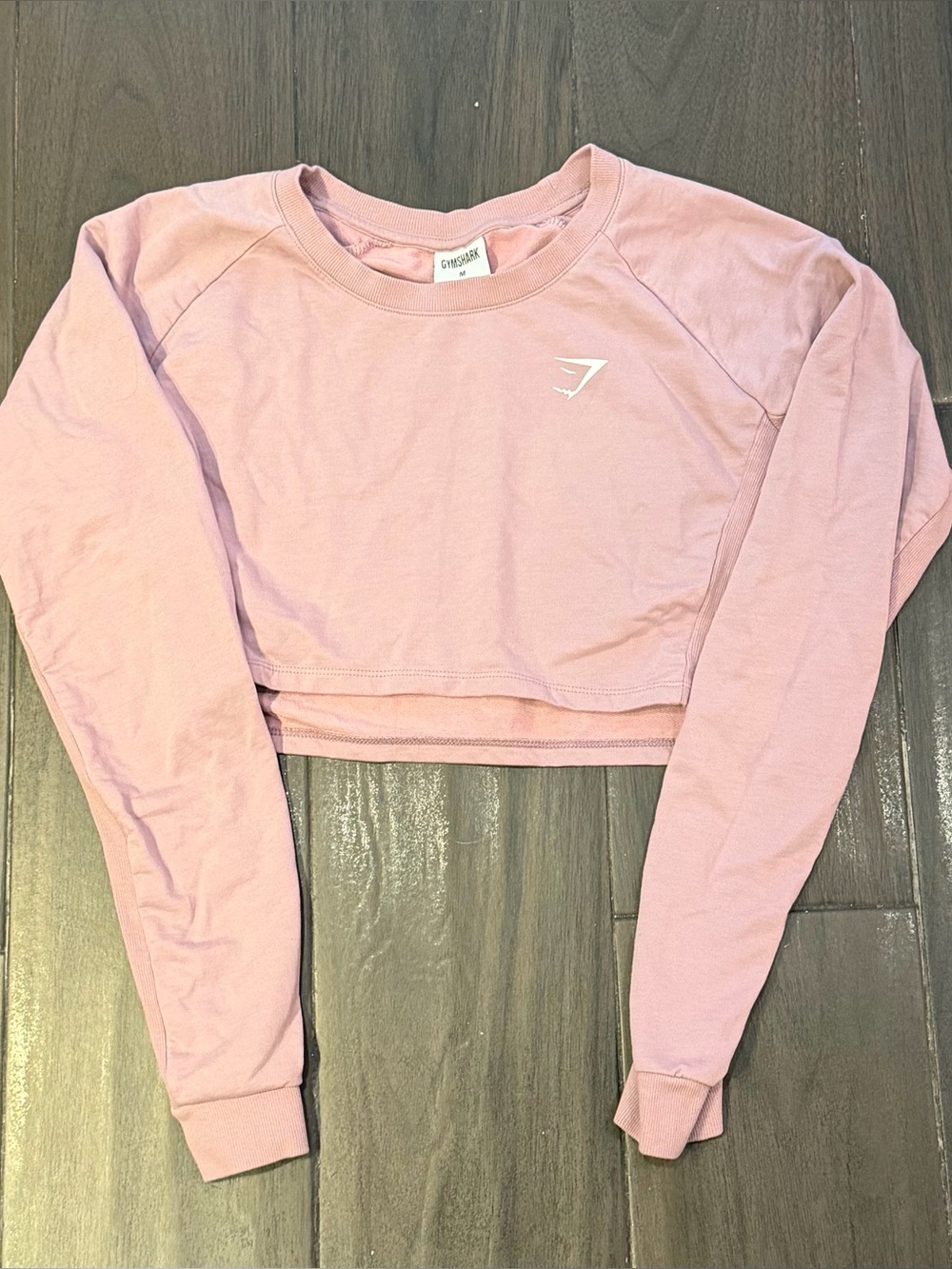 Gymshark Light Pink Long-Sleeve Cropped Top